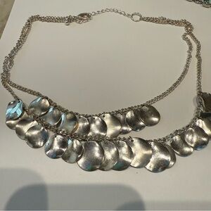 Silver Disc Necklace